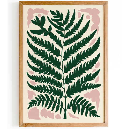 Green Fern Leaf Poster 2025