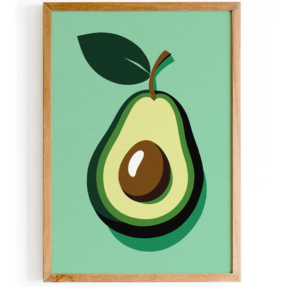 Avocado Minimalist Kitchen Wall Art