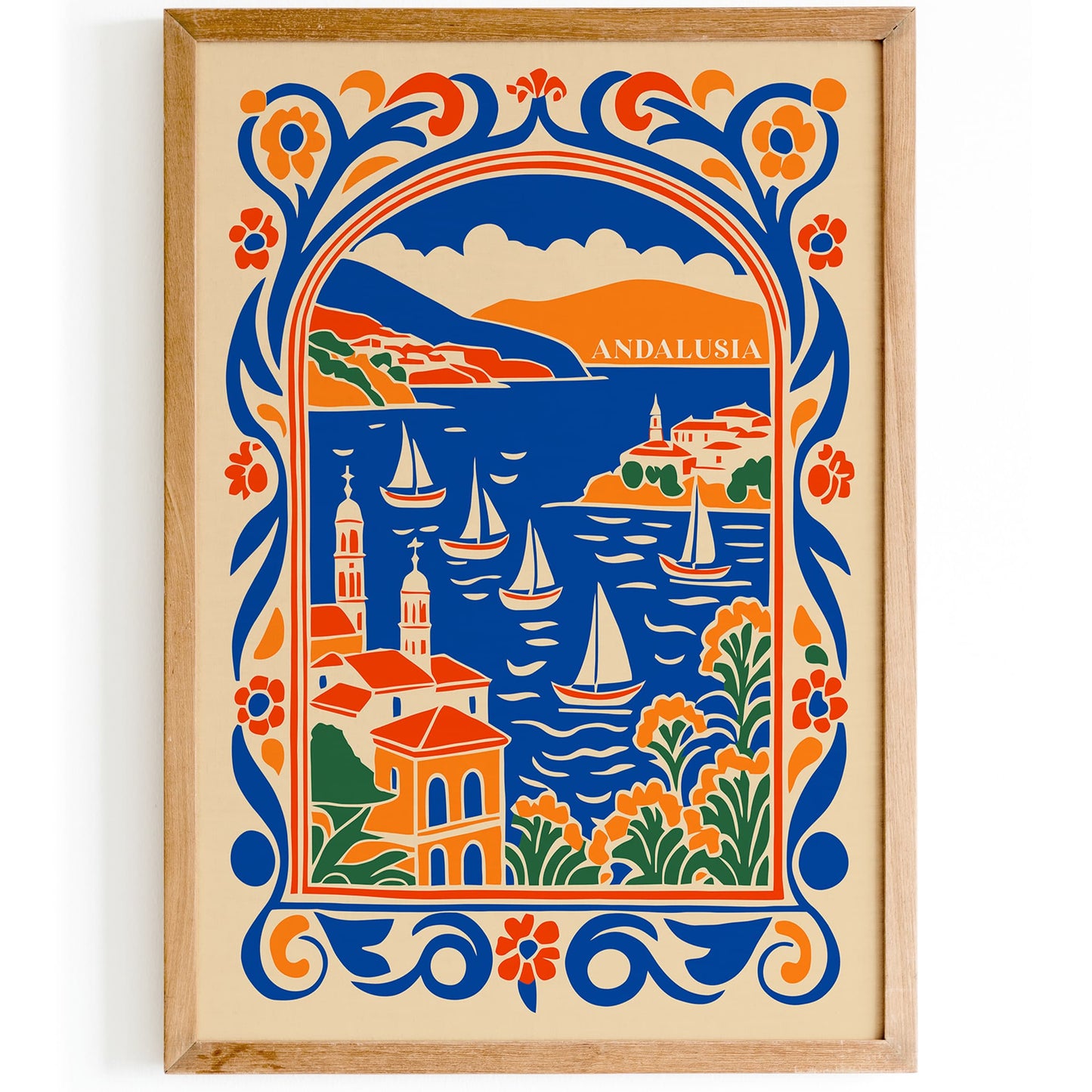 Andalusia Cityscape Colorful Poster