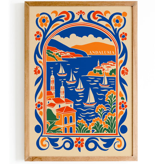 Andalusia Cityscape Colorful Poster