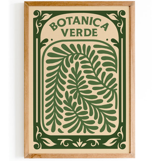 Green Botanical Print - Botanica Verde Poster