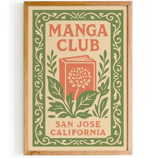 Manga Club Poster – San Jose CA Anime Print