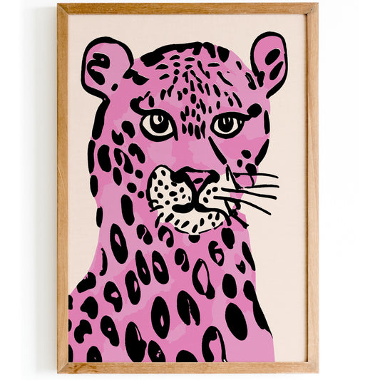 Pink Panther Cute Wall Art Print