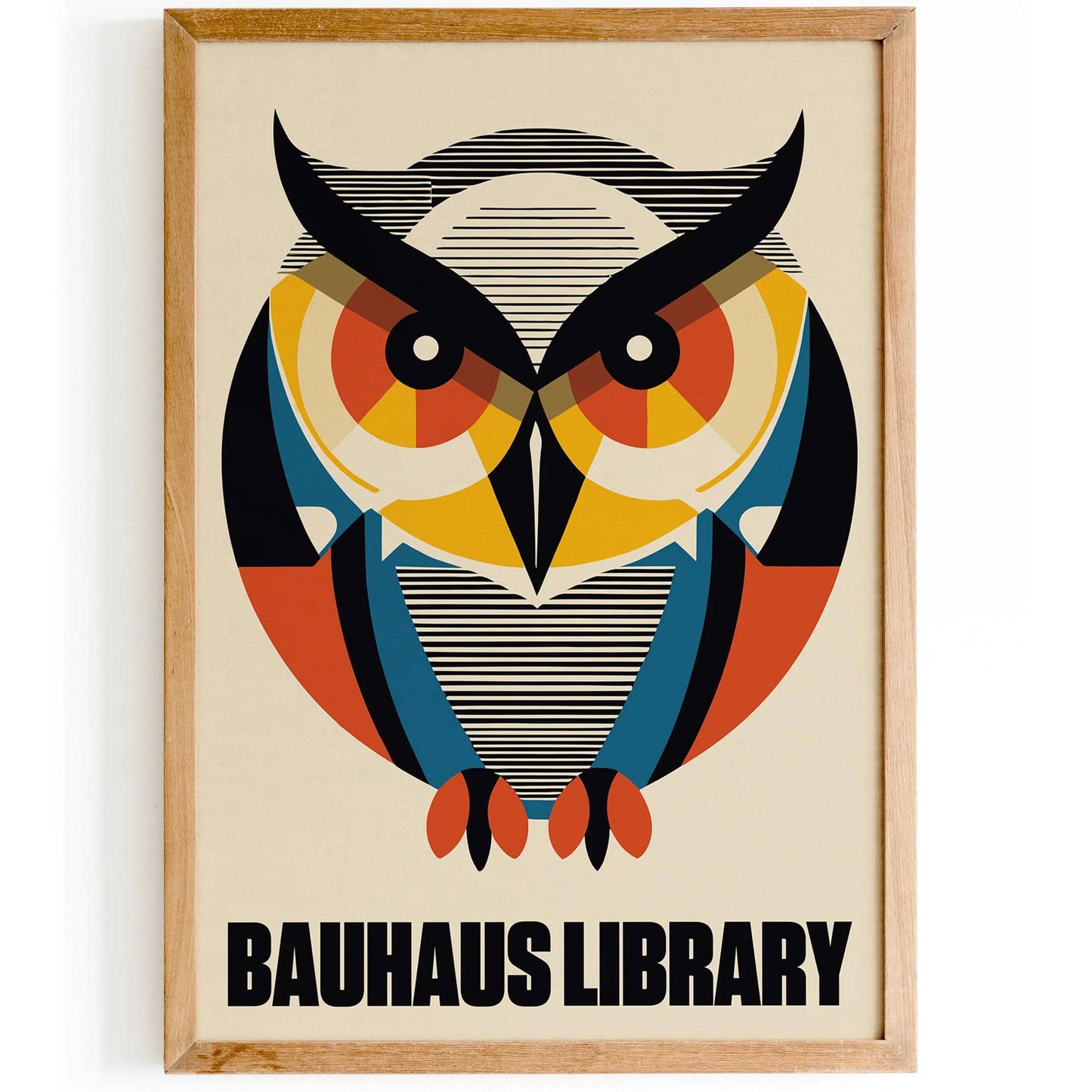 Bauhaus Library Owl Poster
