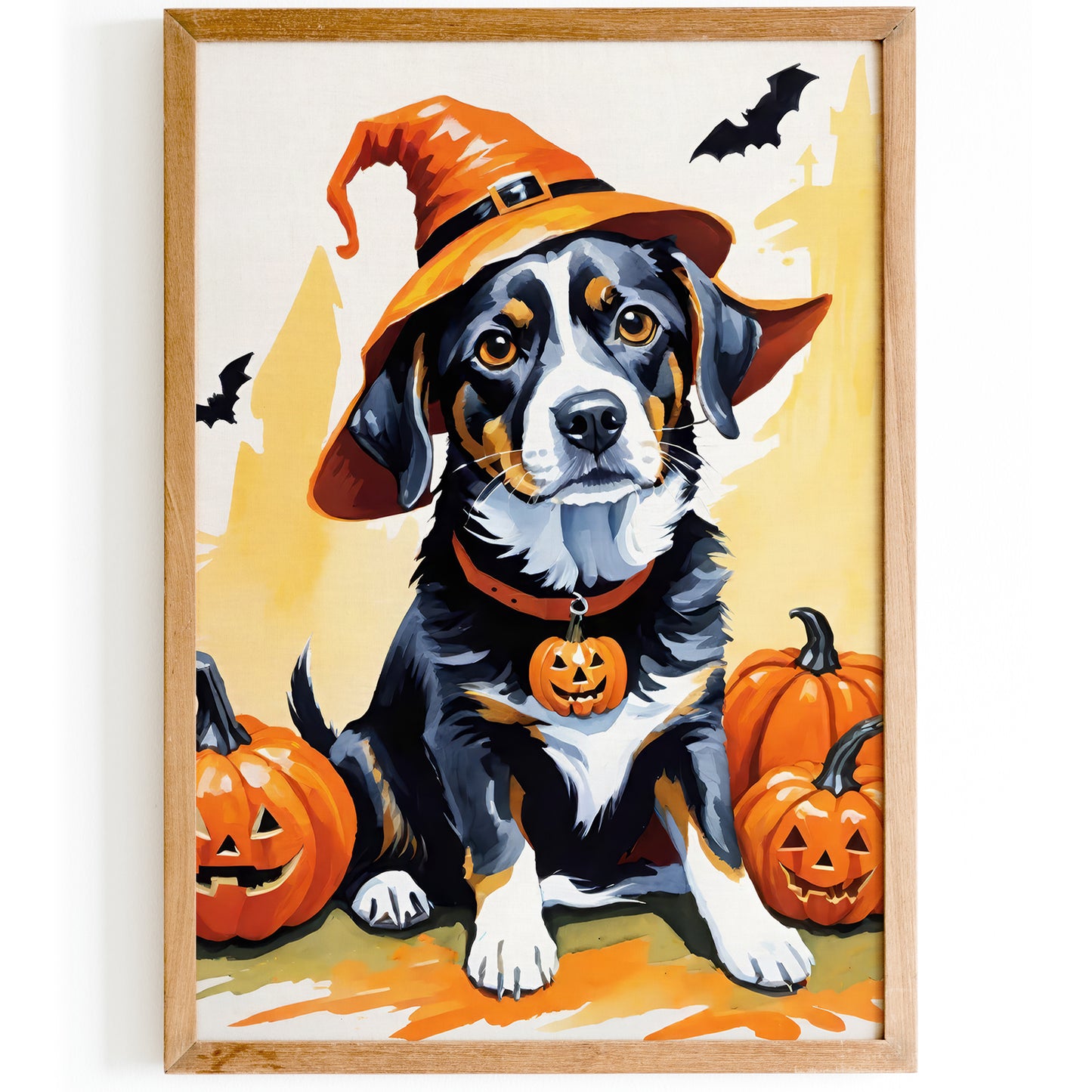 Halloween Time Funny Dog Art Print