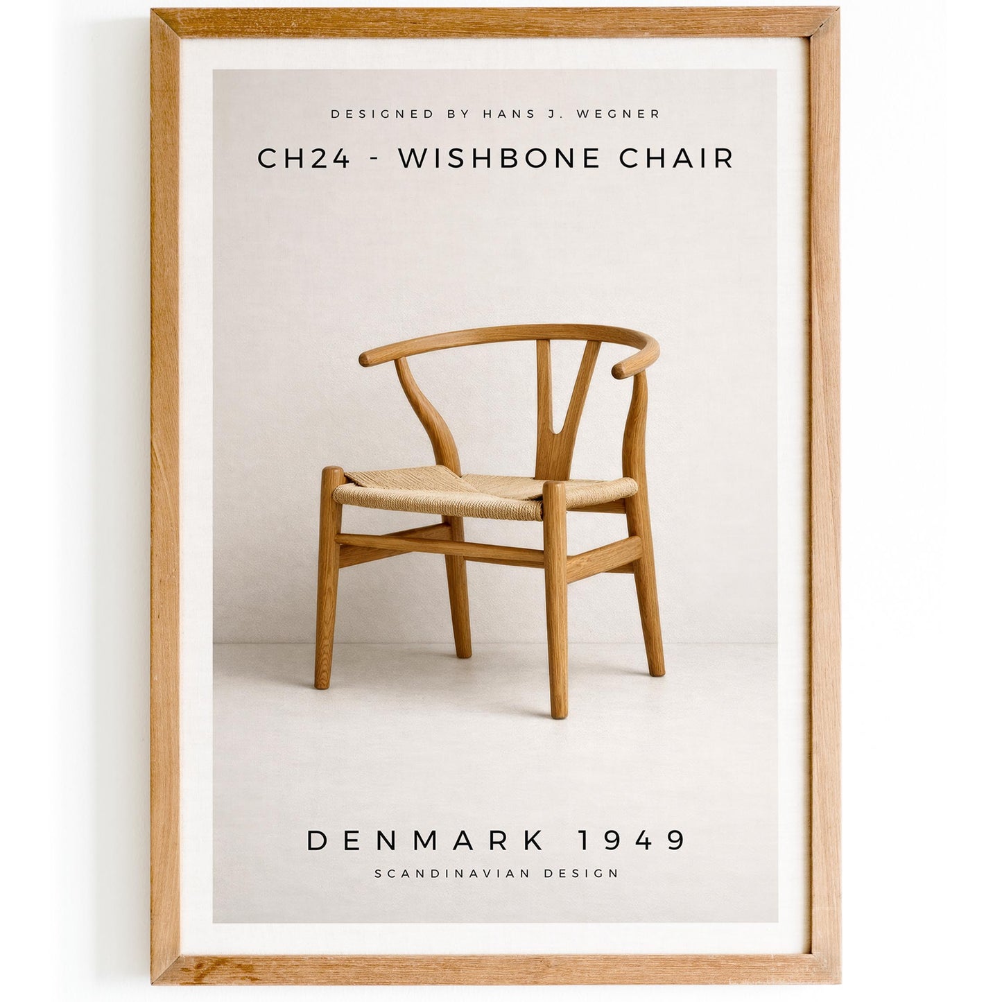 Wishbone Chair Nordic Design Poster