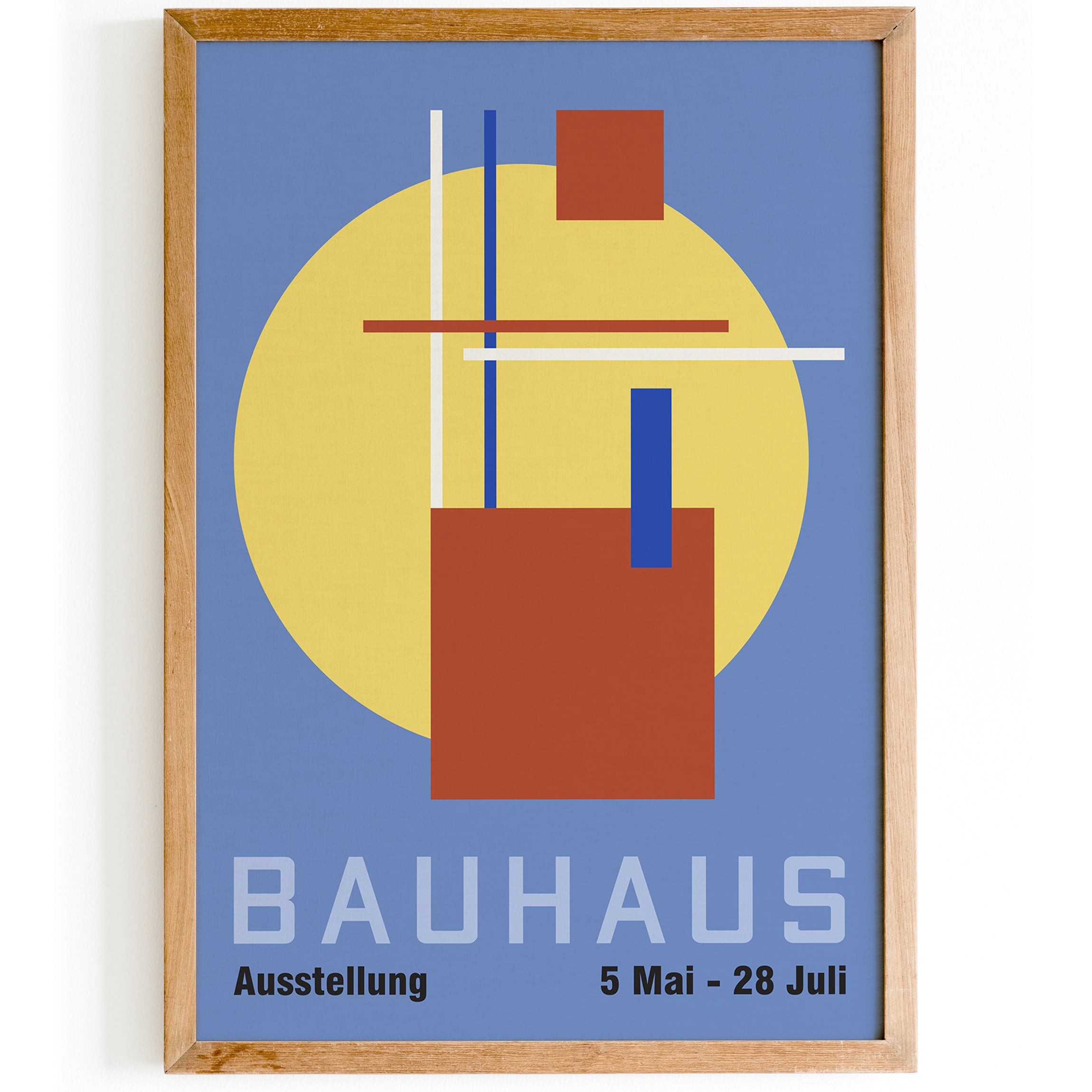 Bauhaus Blue Geometric Wall Art Print – HypeSheriff