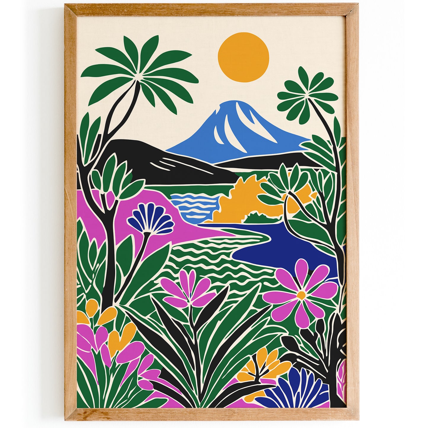 Colorful Hawaii Scenic Wall Art 2024