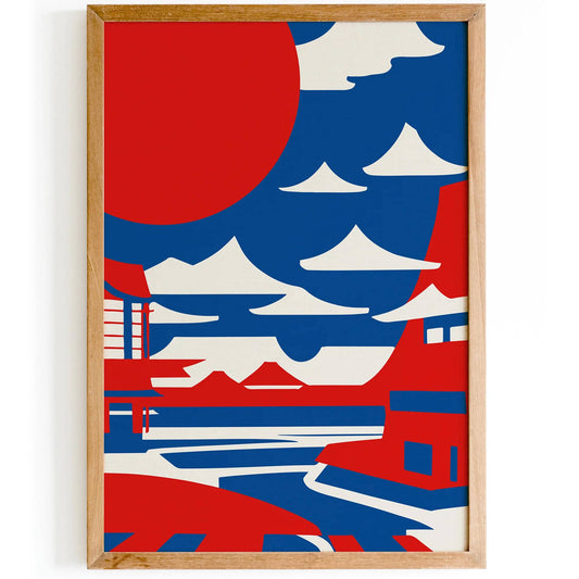 Geometric Japan Landscape Poster - HypeSheriff