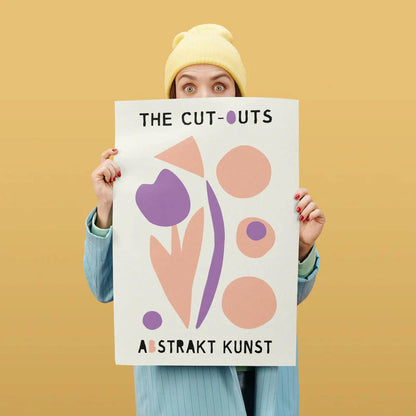 The Cut Outs Abstract Flowers Poster - HypeSheriff