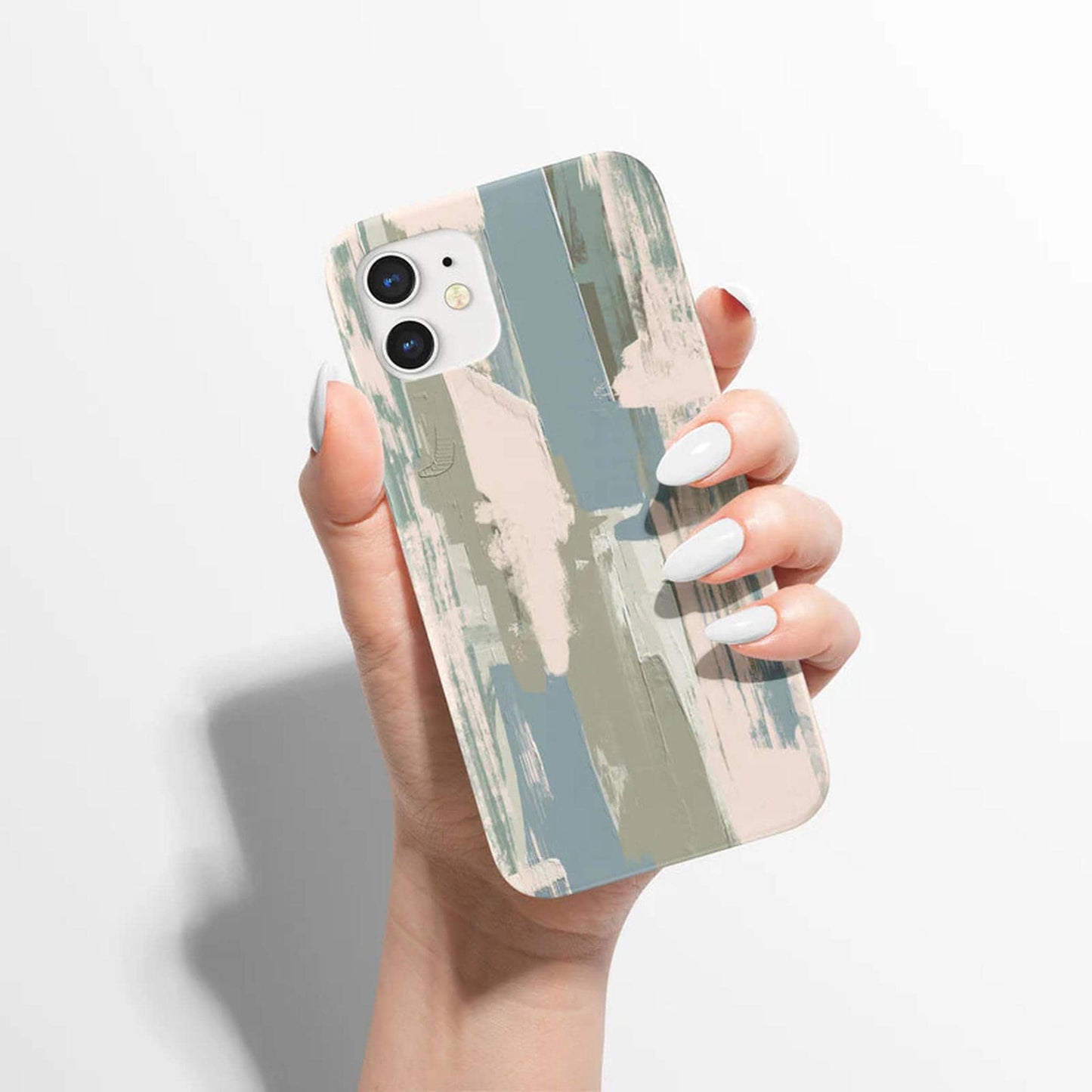 Pastel Blue Abstract Painting iPhone Case - HypeSheriff