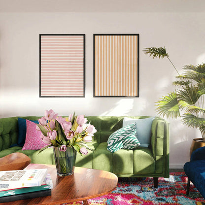 Set of 2 matching pastel abstract posters - HypeSheriff