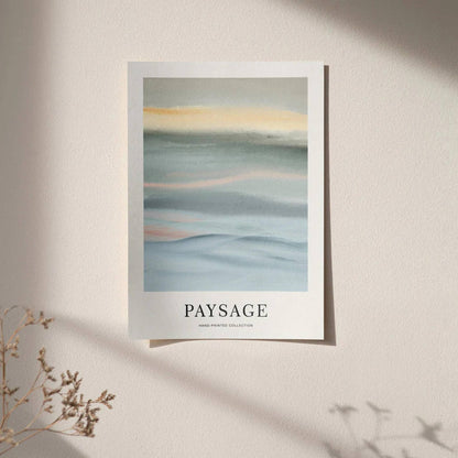 Pastel Sea Paysage No6 Handdrawn Poster - HypeSheriff