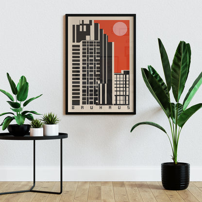 Bauhaus Architecture Modern Wall Art