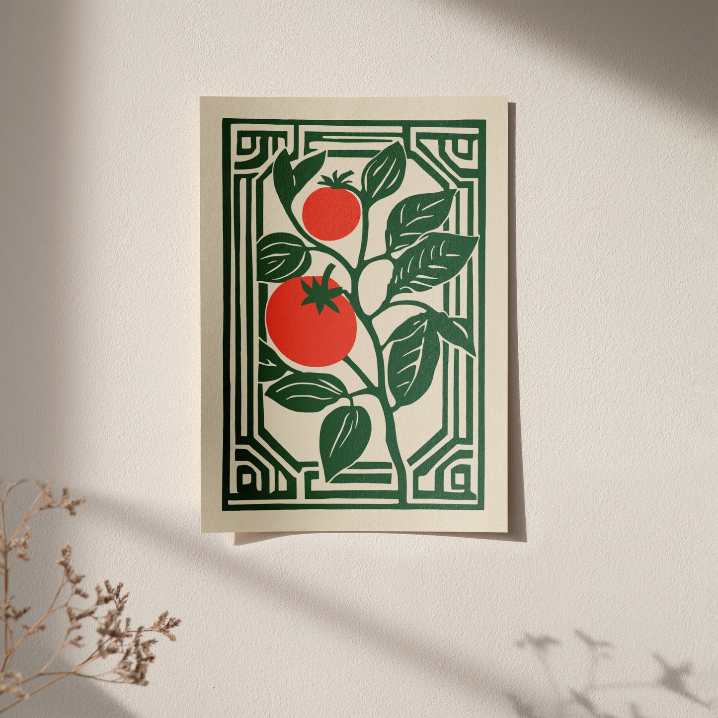 Tomato Art Deco Poster