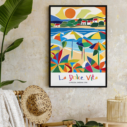 La Dolce Vita Sardinia Travel Poster