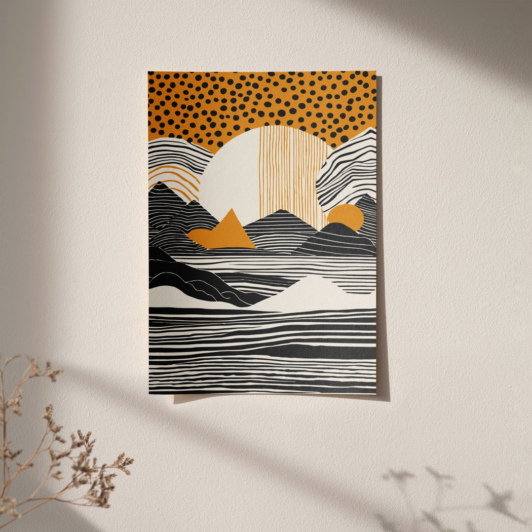 Abstract Sunset Poster