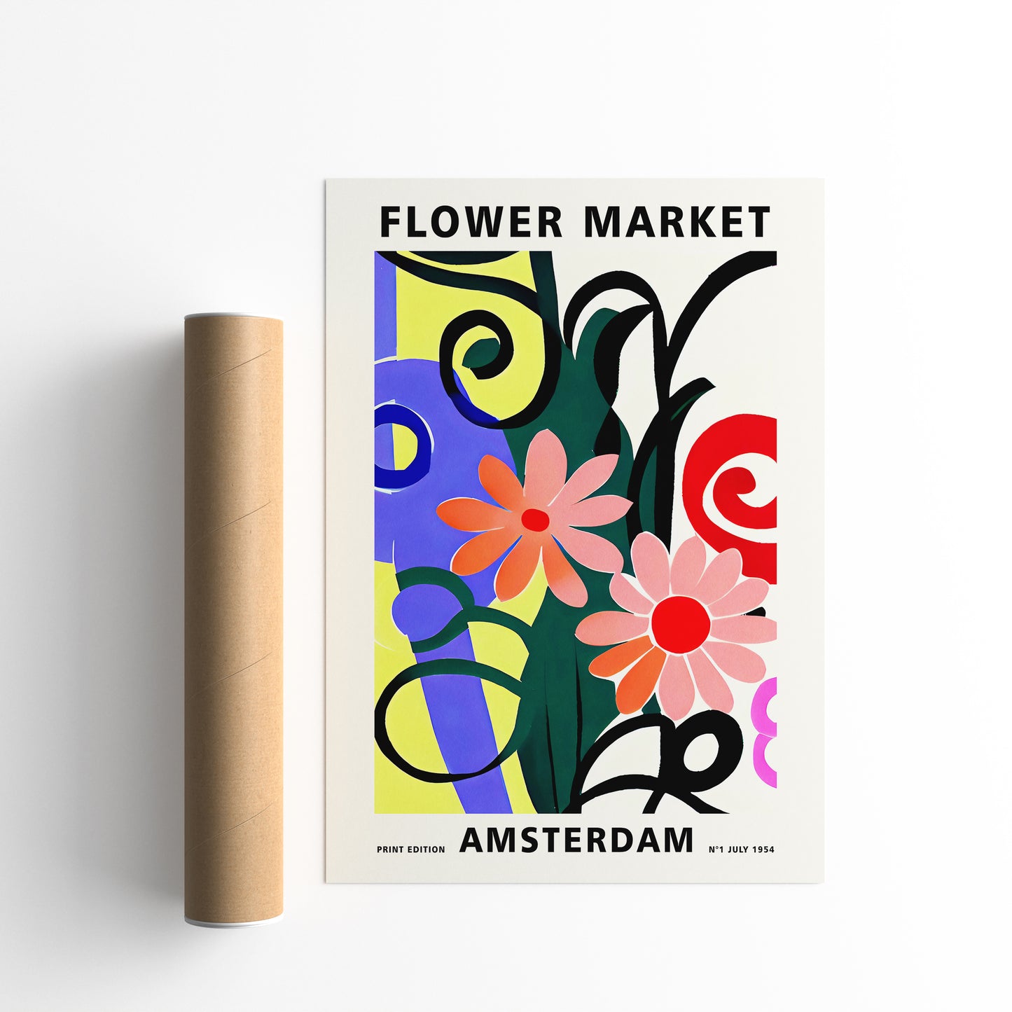 Amsterdam Flower Market Poster