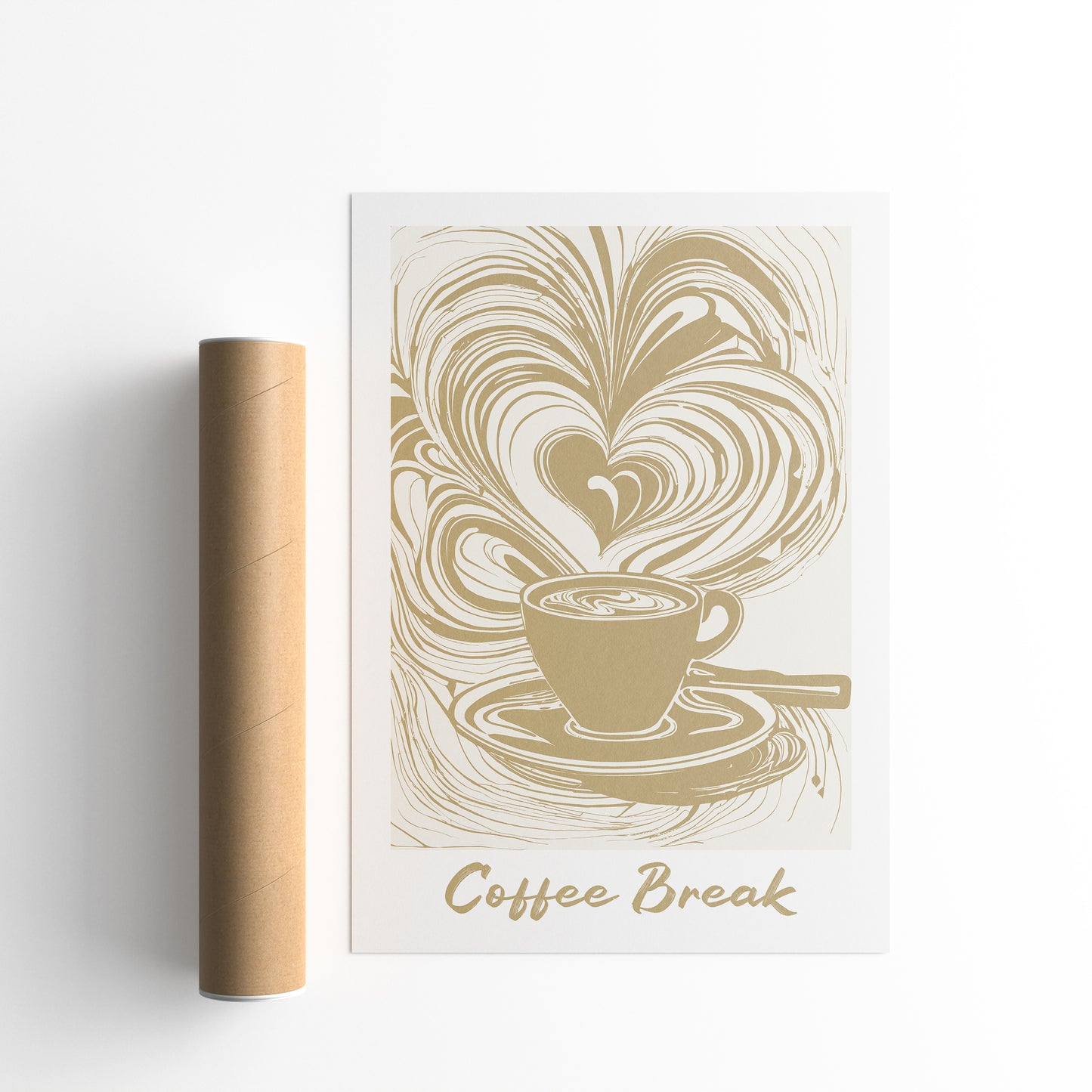 Coffee Break Beige Poster