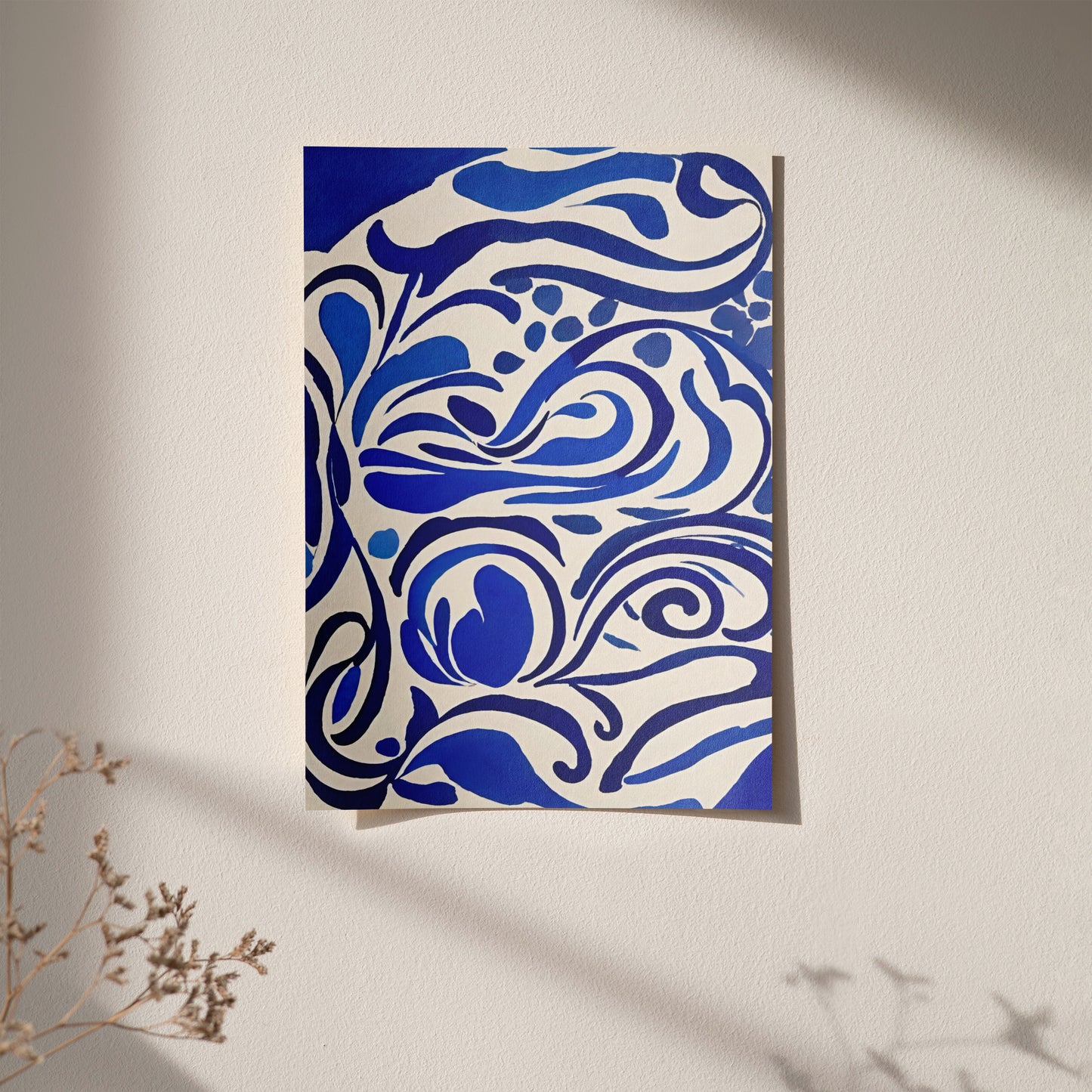 Indigo Abstract Painting Art Print