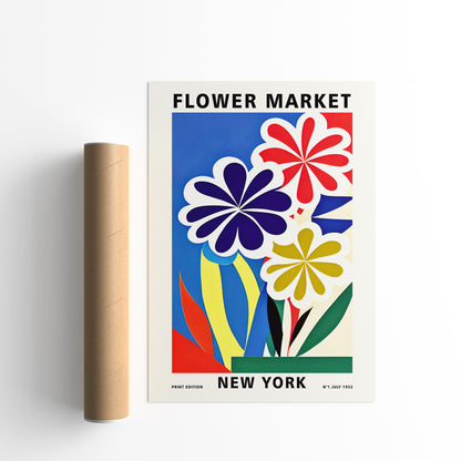 New York Flower Market Poster