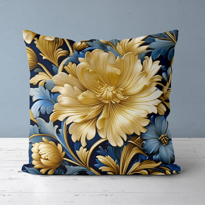 W. Morris Gold Flower Pillow – Luxury Home Decor