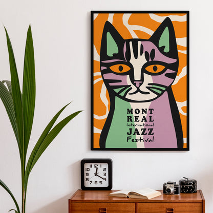 Montreal Jazz Cat Poster