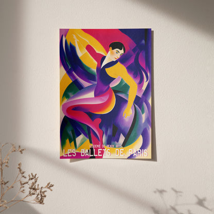 Colorful Paris Ballet Poster