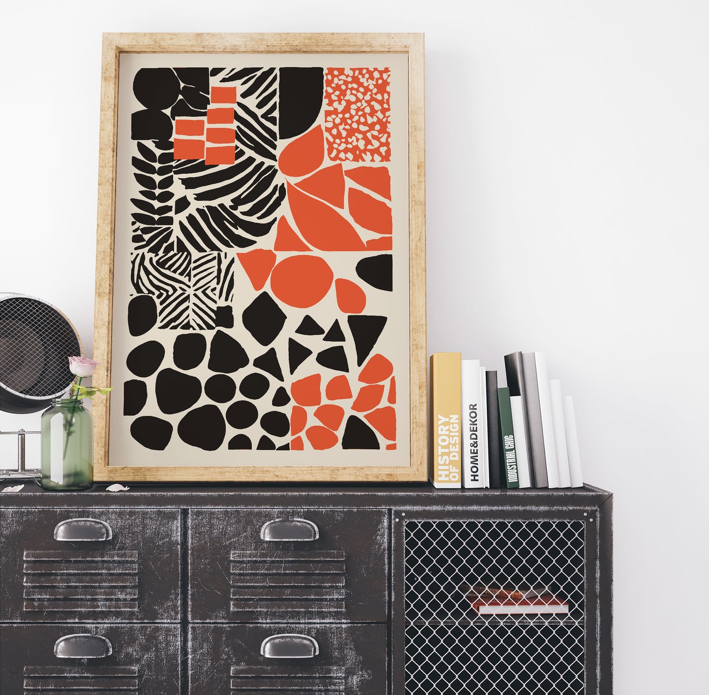 Mid Century Modern Abstract Cut Outs Print