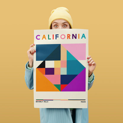 California 90210 Retro Poster
