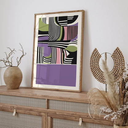 Modern Purple Abstract Design Print