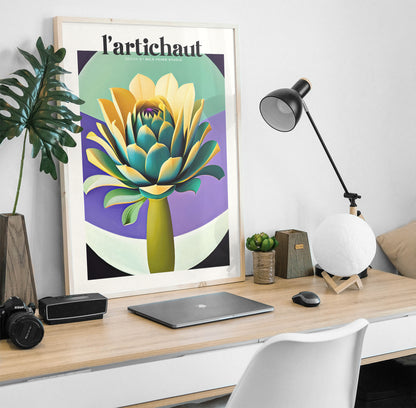 Artichoke Pop Art Kitchen Wall Art