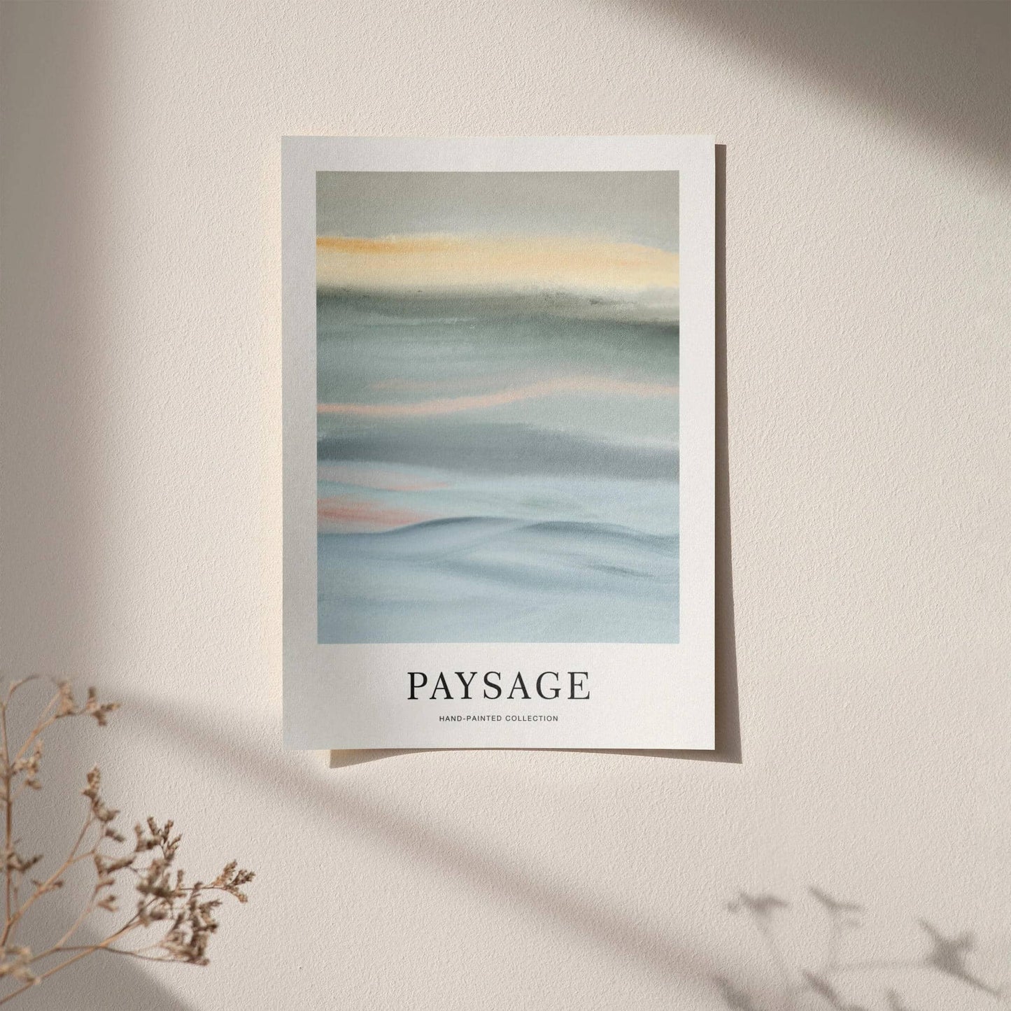 Pastel Sea Paysage No6 Handdrawn Poster