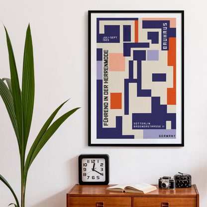 Purple Bauhaus Geometric Art Print