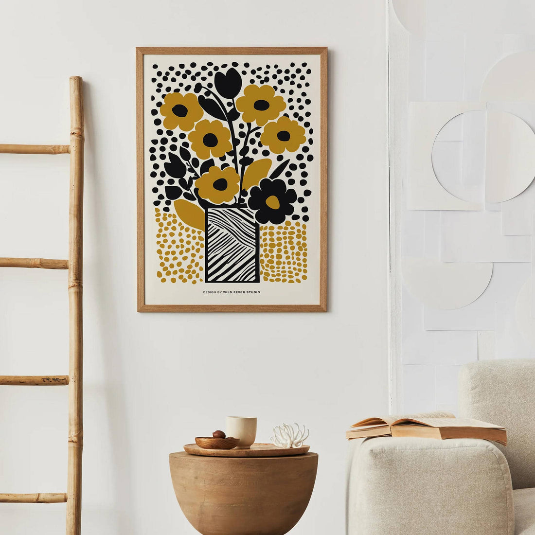 Yellow Mustard Retro Flowers Poster – HypeSheriff