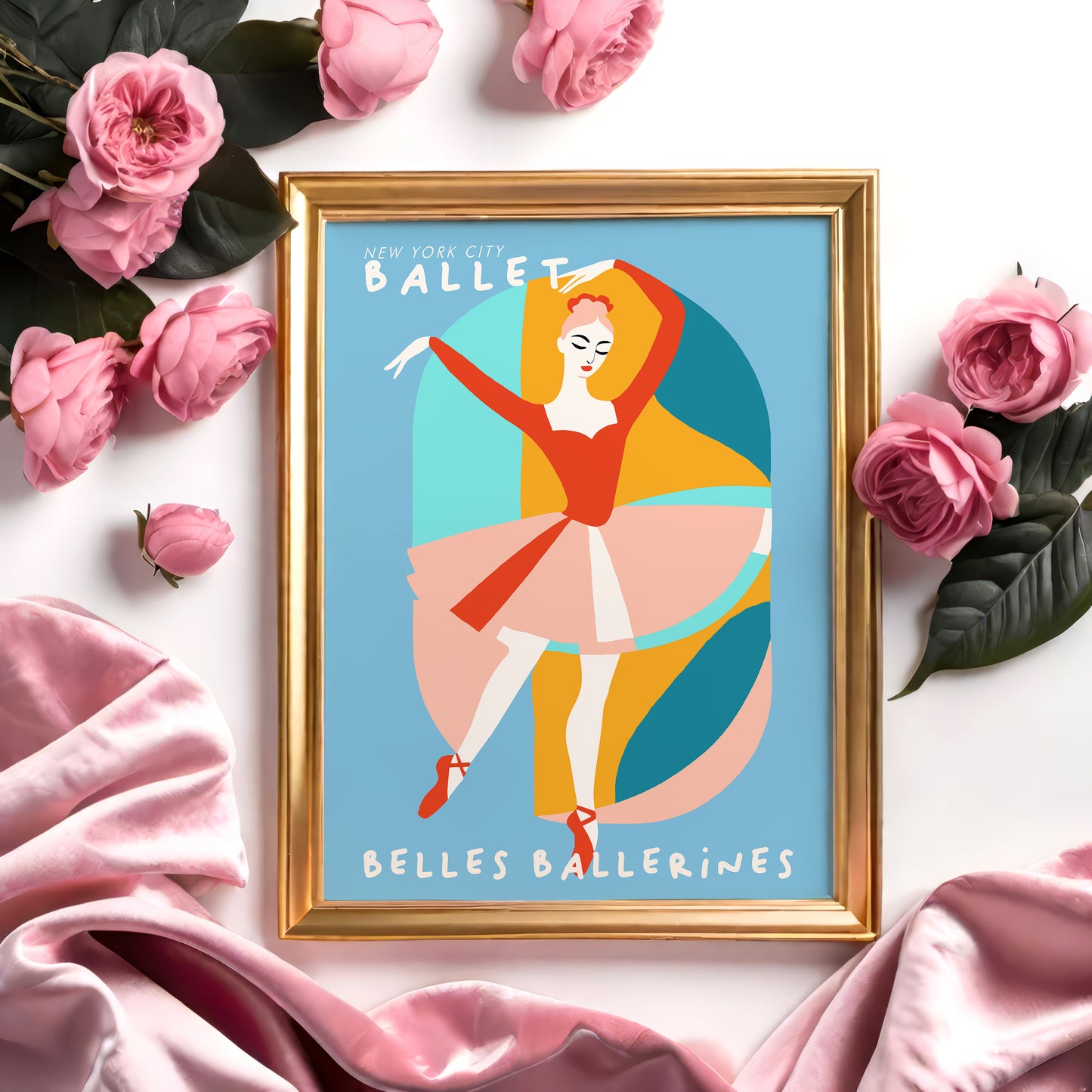 NYC Ballet School Blue Poster