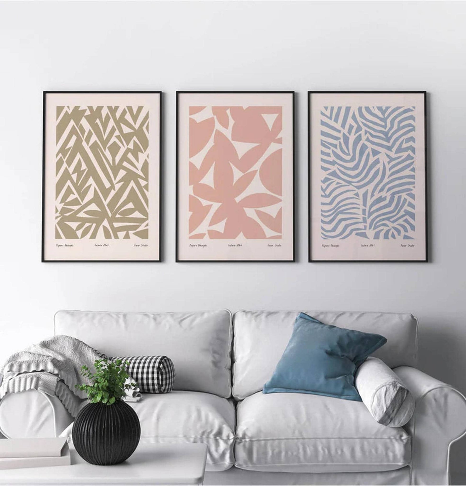 Set of 3 Scandinavian Cutouts Prints - HypeSheriff
