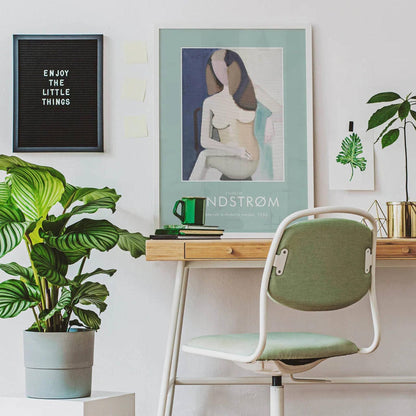 V. Lundstrøm, Sitting Woman Poster - HypeSheriff