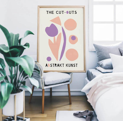 The Cut Outs Abstract Flowers Poster - HypeSheriff