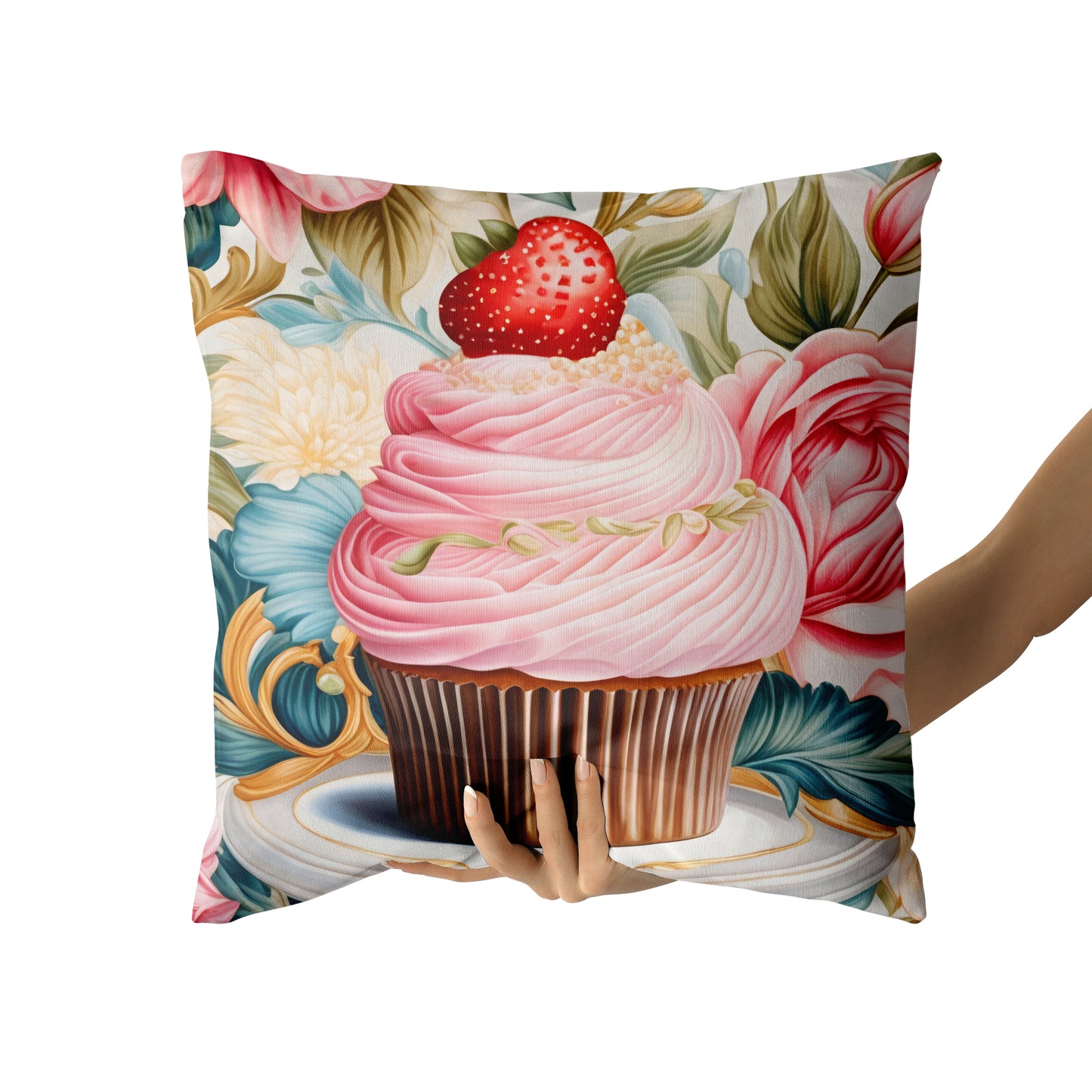 Delicious Cupcake Sweet Throw Pillow