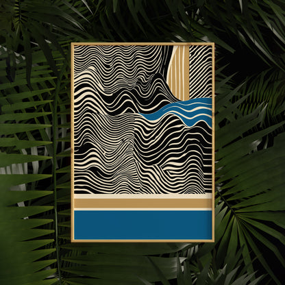 Abstract Boho Waves Poster