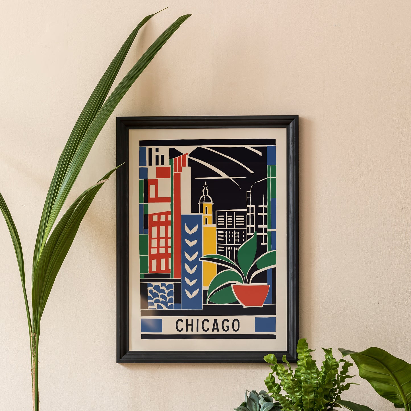 Chicago Retro Travel Art Print