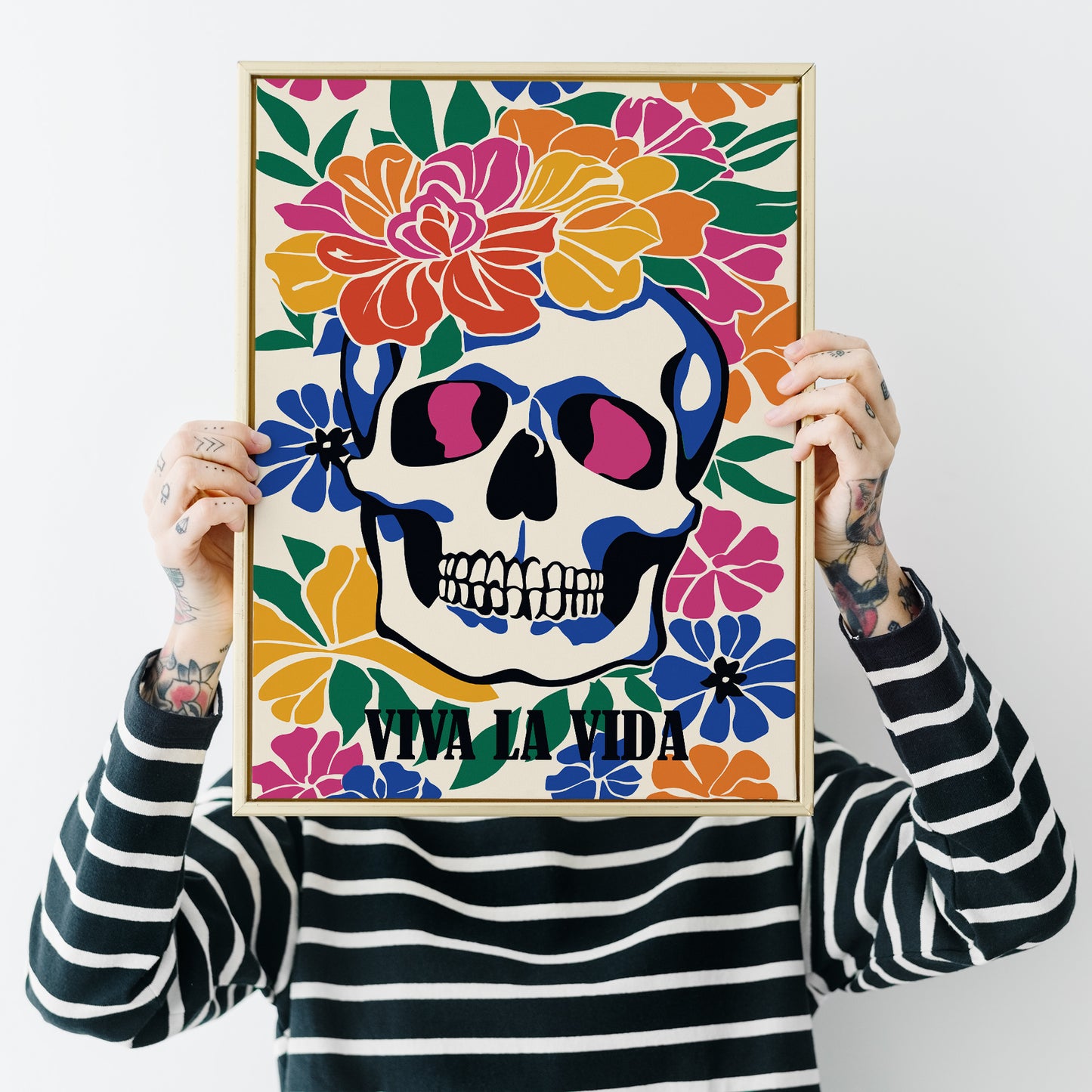 Viva La Vida Frida Skull Poster