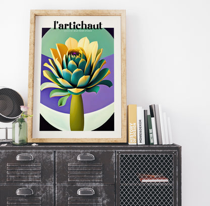 Artichoke Pop Art Kitchen Wall Art