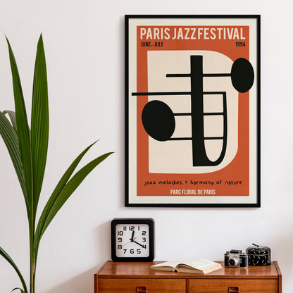 Paris Jazz Festival Music Poster