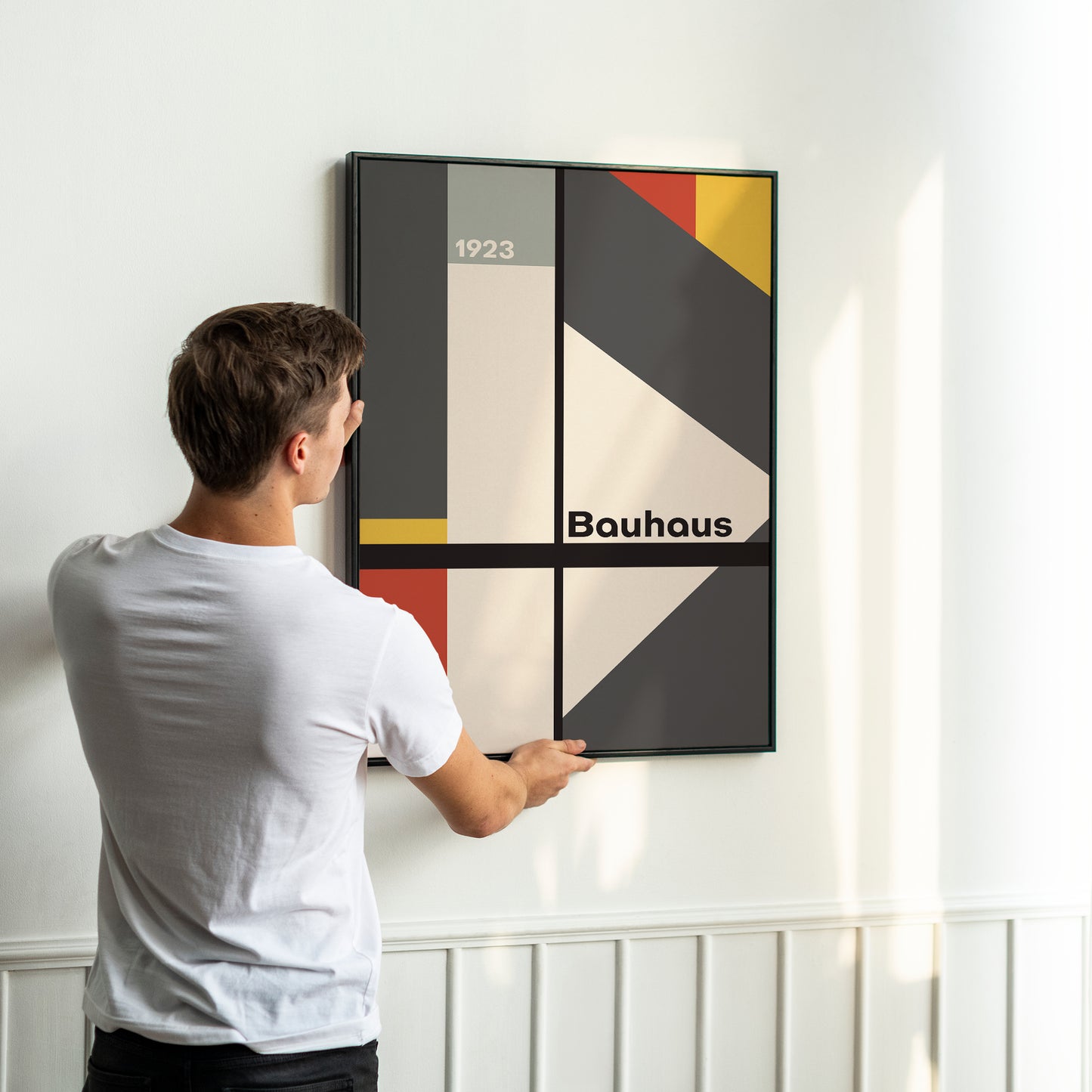 Grey Bauhaus Minimalist Poster