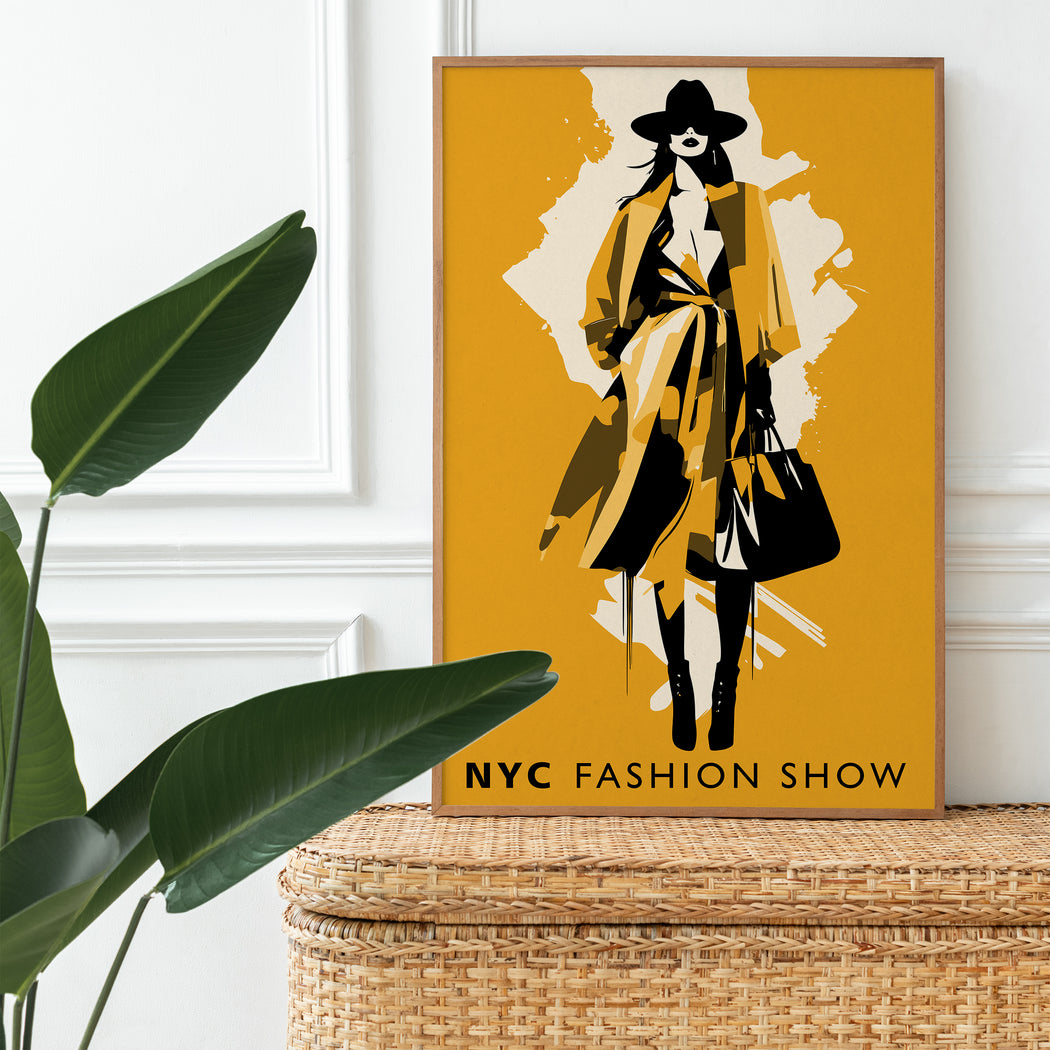 NYC Fashion Show Yellow Poster