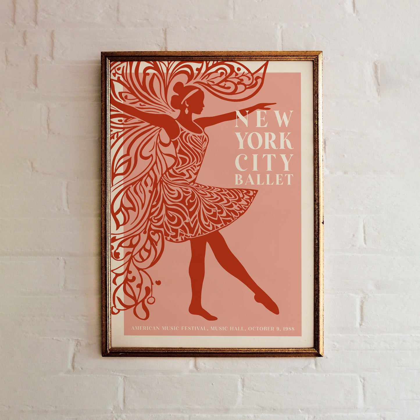 Vintage Ballet Red Poster