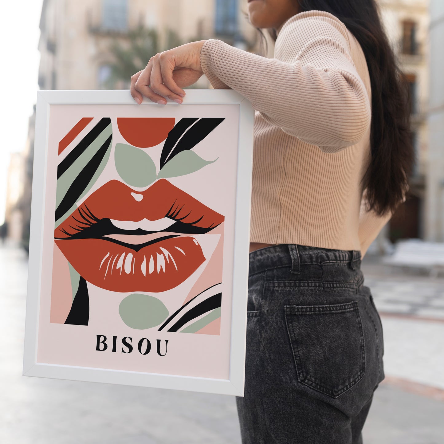 Bisou Modern French Art Print 2024