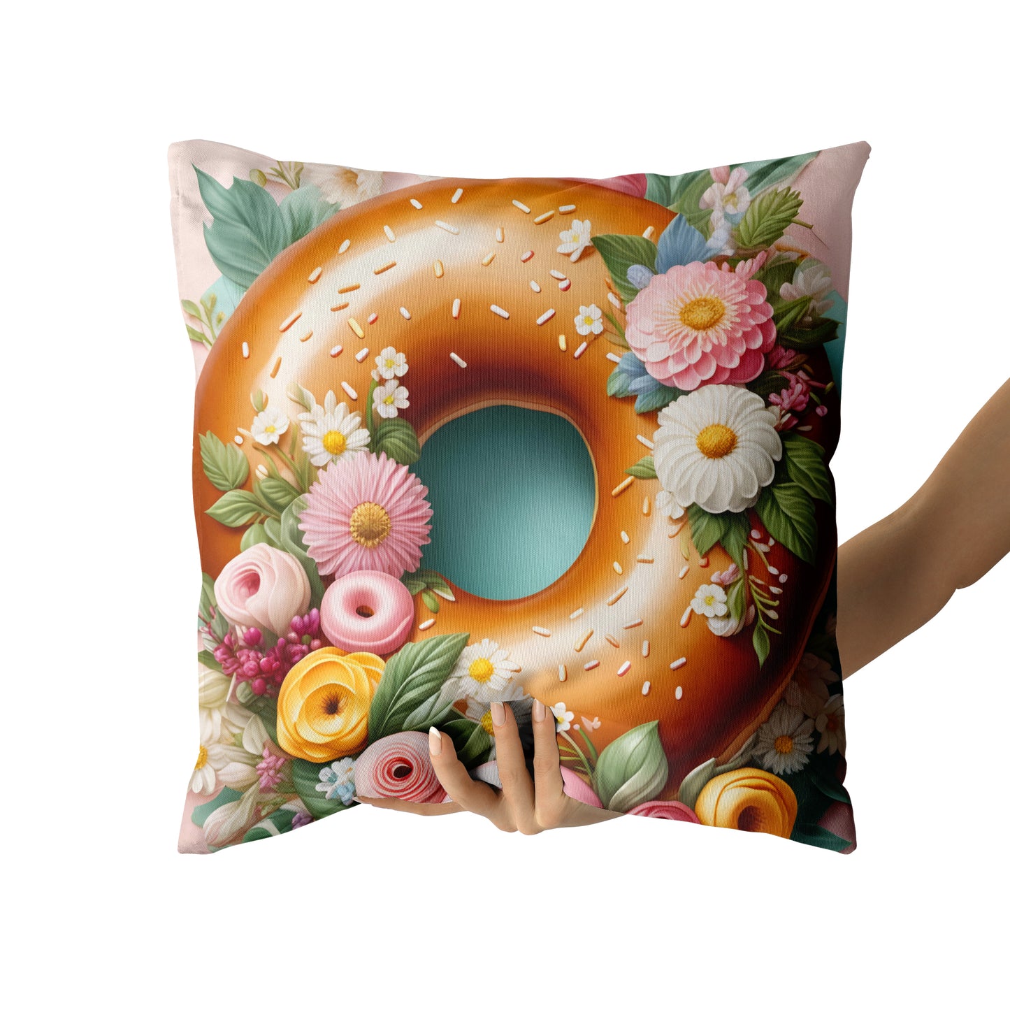 Delicious Donut Throw Pillow